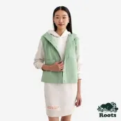Roots女裝- ATHLEISURE 平織連帽背心-尤加利綠