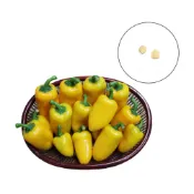 (店+)【蔬菜之家】G45-1.迷你晶彩黃水果彩椒1號甜椒種子2顆迷你型，黃色果  果菜類種子