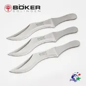 詮國 Boker - Magnum Bailey 三件式投擲式戶外工具刀 / 附真皮刀鞘 BOM01007