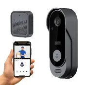 【Hoda】M9 無線WiFi大廣角可視對講門鈴 手機監控遠程通話雲儲存電鈴 高清夜視二次變聲呼叫器
