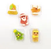 嘗甜頭 聖誕糖粉Q皮糖 200公克 聖誕節造型軟糖 聖誕節QQ糖 聖誕節水果軟糖 聖誕節糖果