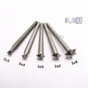 【台灣出貨】木工畫線刀毛髮雕刻鑽頭銑刀電動木雕根雕刻刀工具3MM白鋼五星刀 熱賣