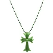 【Chrome Hearts】克羅心十字花造型橡膠項鍊(綠色CH304214928-GREEN)
