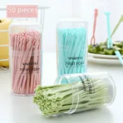 喜挖2店 【此商品為2入組】水果叉一次性水果叉套裝 塑膠水果籤吃點心叉甜品叉子水果叉