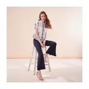 【Le Polka】開叉修身喇叭長褲-女
