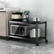 協貿國際日用品生活2館 伸縮廚房置物架微波爐架烤箱架子雙層桌面臺面電飯煲小電器收納柜