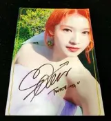 . twice 湊崎紗夏 SANA 簽名炤  6寸 明星周邊