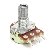 可變電阻器3腳 5K 10K 20K 100K歐姆 WH148單聯碳膜電位器 臥式可調電阻柄長20mm