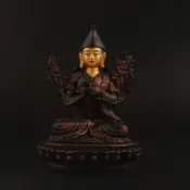 💖滿額免運🔥宗喀巴大師佛像神像藏傳密宗祖師樹脂彩繪佛教工藝品供奉吉祥擺件【德藝全球購D】
