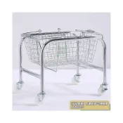 (店+)【安安家具】零食收納 小推車 金屬購物籃帶輪的小託架購物籃存放車不銹鋼車