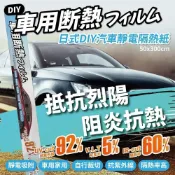 (店+)日式DIY汽車靜電隔熱紙 300x50cm 