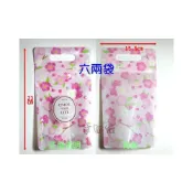 (店+)吉田佳 B512271，浪漫櫻花手提夾鏈袋15*23，6兩袋，六兩袋，牛軋糖包裝袋(50入/包)，立體夾鍊袋，手提夾鏈