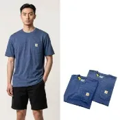 【carhartt】Carhartt K84 K87 短T 純棉 重磅 亨利領 口袋 卡哈  圓領 短袖 T恤 工裝(短袖 T恤9169)