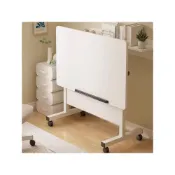 (店+)可摺疊帶滾輪移動升降簡易家用臥室床邊小桌子筆電折疊桌