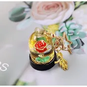 ~Serena House~特價優惠~小王子玫瑰花鑰匙圈吊飾 鑰匙圈 永生花 仿真花 不凋花