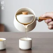 旋轉泡茶壺 陶瓷逍遙壺 小青柑專用 懶人茶具 功夫茶具 茶壺杯 泡茶神器