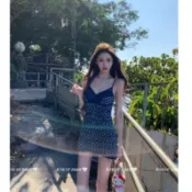 【𝐊𝐈𝐊𝐈𝐅𝐀𝐌𝐄】🍋𝒟𝓇𝑒𝒶𝓂.花野初檸🪄清新甜美蕾絲蝴蝶結碎花洋裝 吊帶裙 碎花連身裙 A字洋裝 渡假洋裝 蕾絲洋裝