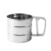 (店+)【廚Fun】手壓式不鏽鋼粉篩杯 麵粉篩 粉篩杯 不鏽鋼麵粉篩 手持麵粉篩 粉篩 烘培器具 麵包粉篩