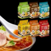 (店+)【CHARA 微百貨】日本 日清 拉麵王 3食入 柚子鹽 擔擔麵 豚骨醬油 醬油 豚骨海鮮 味噌 泡麵 袋裝
