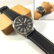 ORIENT 東方錶 機械錶 手自動上鍊 100m系列 飛行機械錶 皮帶款 黑色 RA-AC0H03B