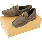 【TOD’S】TODS Gommino Driving 麂皮綁帶豆豆休閒鞋(男鞋/棕色)義大利精品