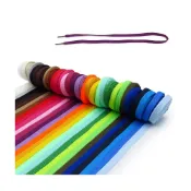 (店+)【糊塗鞋匠】 優質鞋材 G85 台灣製造 8mm扁鞋帶60cm 1雙 帆布鞋帶 運動鞋帶 編織鞋帶 經典扁鞋帶