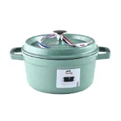 (店+)史大伯 圓形鑄鐵鍋20cm2.2L鼠尾草法國製平輸品{電磁爐 IH爐可用}湯鍋燉鍋炒鍋 入厝禮