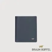 【BRAUN BUFFEL 德國小金牛】台灣總代理 HOMME-P 6卡直立短夾-藍色/BF598-306-NY