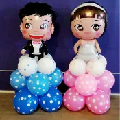 【現貨】新款鋁箔新郎新娘氣球婚慶裝飾氣球 求婚結婚新房佈置