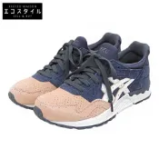 【DOKODEMO】ASICS 10TH Gel-Lyte 5鮭魚色鞋頭低筒運動鞋，男款，海軍藍 x 粉紅色，尺寸 26cm（美國碼），貨號 1201A52，8 碼（二手）- 近全新