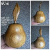 藝言堂◎台灣柚木柚子福瓜 #94（10.7*22 cm）無補無裂（中秋節紅檜黃檜木牛樟木龍柏櫸木亞杉肖楠瘤聚寶盆蘋果）
