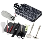 【May Shop】戶外野營炊具套裝房車旅行廚房用具自駕露營餐具配燒烤手套
