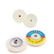 (店+)平面羊毛輪2“ 4“ 100mm 碟型羊毛輪4“ 螺牙M10*1.5 自鎖式 鎖牙式 免砂輪機上下螺母