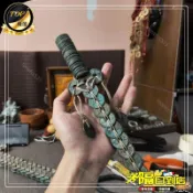 免運費🚀小劍編織龍泉劍越王勾劍骨劍芯定制加長版編織單排銅錢劍 TQ
