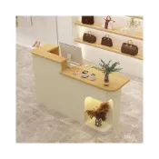 (店+)熱賣L型吧臺收銀臺前臺服裝服裝店小戶型吧臺桌簡約現代美容院接待臺 櫃檯 轉角諮詢臺 收銀臺 簡約現代前臺 公司櫃臺