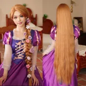 ♥萌妞朵朵♥魔髮奇緣樂佩公主金色假髮124CM/長髮公主/迪士尼公主/COSPLAY/萬聖節/聖誕節/尾牙/派對