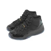 【NIKE 耐吉】休閒鞋 Jordan 11 PS 中童 小朋友 黑 藍 Gamma Blue 喬丹 AJ11(378039-047)
