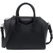 GIVENCHY Antigona 荔枝壓紋山羊皮手提斜背兩用包(黑色/BB0511)