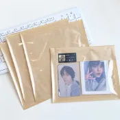 💛現貨隔日配💛博主同款 in s白色透明膜紙袋 牛皮紙袋 小卡 明信片 平口禮品袋 禮物袋 貴婦包裝