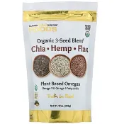 【iHerb】California Gold Nutrition, 有機 3 籽混合物，植物基 Omega，含古老奇亞籽、火麻籽和亞麻籽，12 盎司（340 克）
