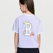 【MLB】童裝 背後大Logo短袖T恤 LIKE系列 波士頓紅襪隊 (7FTSL0463-43LDS)