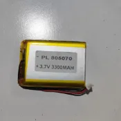 3.7v 聚合物鋰電池 3300mAh 電芯 含 白色 1.25-2p端子接頭