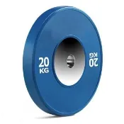 【Fitek】高級奧林匹克槓片 20KG 彩色全膠槓片 單片(20公斤 競賽槓片／彩色槓片／包膠槓片／橡膠競技槓片)