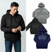 【GAP】GAP 厚款 棉外套 刺繡標 長刷毛 男女皆可 長袖 連帽 棉質 外套 @9370