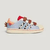 【adidas 愛迪達】Superstar II CF C 小童 運動休閒鞋 舒適 米 咖啡 魔鬼氈(KK4471)