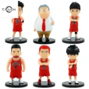 元氣招財  6款/套 日本人氣動漫 灌籃高手 Slam Dunk 櫻木花道 流川楓 安西敎練 Q版公仔人偶模型玩具手辦擺