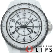 【DOKODEMO】二手香奈兒 J12 Couture O'Clock 33mm 手錶，H9763，白色陶瓷，女士手錶，拋光，狀況極佳，附帶盒子和保固卡