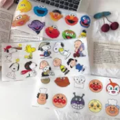 🍧囧囧家 ins新款可愛韓國芝麻街史努比卡通防水防油撕不爛PVC車貼手賬貼紙  DIY貼紙 手賬本貼紙 咕卡貼紙