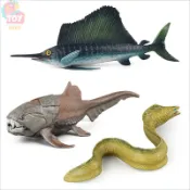 現貨 收藏品 仿真海鰻魚鄧氏魚旗魚海洋生物模型 兒童認知玩具 擺件玩偶`