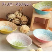 asdfkitty可愛家精品店 asdfkitty*日本製 迪士尼米奇米妮異國風5入陶瓷碗組-湯碗/點心碗/沙拉碗-正版商品